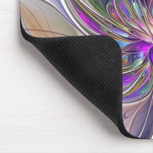 Energetische, kleurrijke Abstracte fractale kunstb Muismat (Hoek)