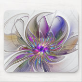 Energetische, kleurrijke Abstracte fractale kunstb Muismat (Voorkant)