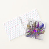 Energetische, kleurrijke Abstracte fractale kunstb Notitieboek (Binnen)