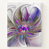 Energetische, kleurrijke Abstracte fractale kunstb Notitieboek (Achterkant)