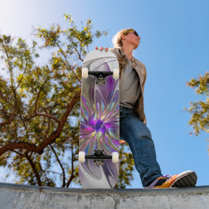 Energetische, kleurrijke Abstracte fractale kunstb Persoonlijk Skateboard