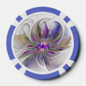 Energetische, kleurrijke Abstracte fractale kunstb Poker Chips (Achterkant)