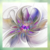 Energetische, kleurrijke Abstracte fractale kunstb Raamsticker (Vel 3)