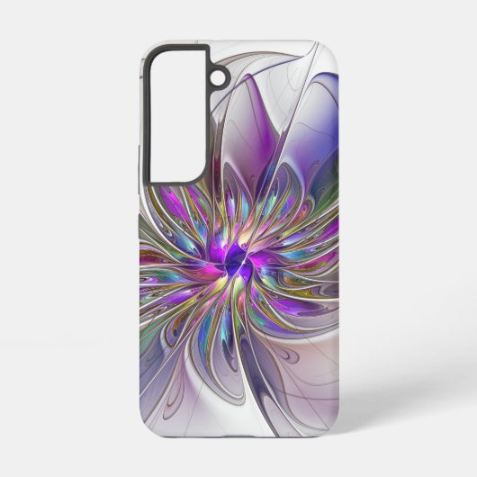 Energetische, kleurrijke Abstracte fractale kunstb Samsung Galaxy Hoesje (Achterkant)