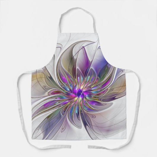 Energetische, kleurrijke Abstracte fractale kunstb Schort (Voorkant)