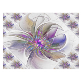 Energetische, kleurrijke Abstracte fractale kunstb Tafelkleed