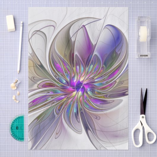 Energetische, kleurrijke Abstracte fractale kunstb Tissuepapier (Craft)