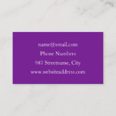 Energetische, kleurrijke Abstracte fractale kunstb Visitekaartje (Achterkant)