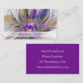 Energetische, kleurrijke Abstracte fractale kunstb Visitekaartje (Voorkant / Achterkant)