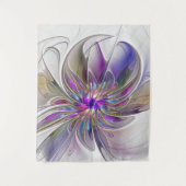 Energetische, kleurrijke Abstracte fractale kunstb Wandkleed (Voorkant)