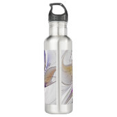 Energetische, kleurrijke Abstracte fractale kunstb Waterfles (Achterkant)