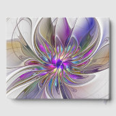 Energetische, kleurrijke Abstracte fractale naam Gastenboek (Achterkant)