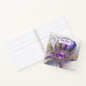 Energetische, kleurrijke Abstracte fractale naam Notitieboek (Binnen)