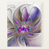 Energetische, kleurrijke Abstracte fractale naam Planner (Achterkant)