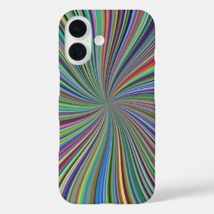 Energetische kleurrijke Ribbon Sunburst iPhone 16 Hoesje