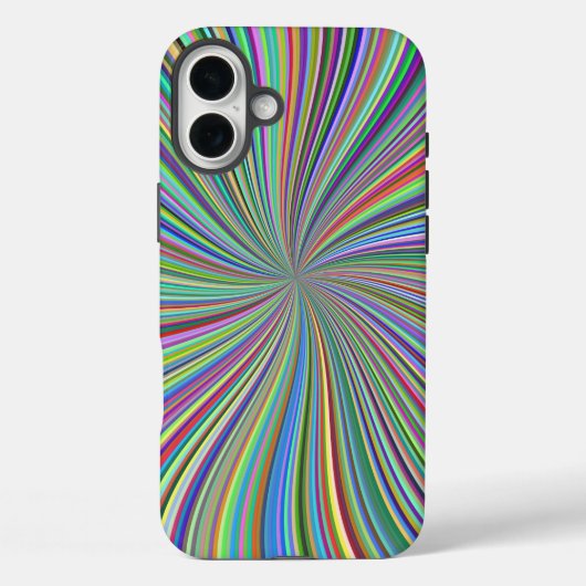 Energetische kleurrijke Ribbon Sunburst Case-Mate iPhone Case (Achterkant)