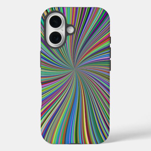 Energetische kleurrijke Ribbon Sunburst Case-Mate iPhone Case (Achterkant)