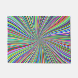 Energetische kleurrijke Ribbon Sunburst Deurmat