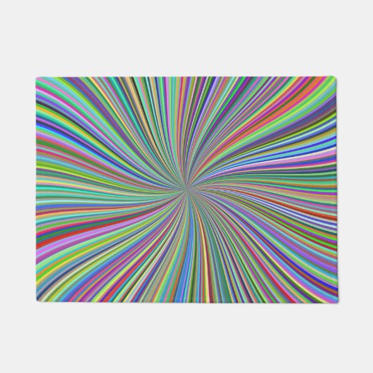 Energetische kleurrijke Ribbon Sunburst Deurmat (Voorkant)