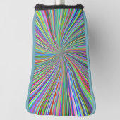 Energetische kleurrijke Ribbon Sunburst Golfheadcover (Draai 90)