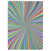 Energetische kleurrijke Ribbon Sunburst Klembord (Achterkant)