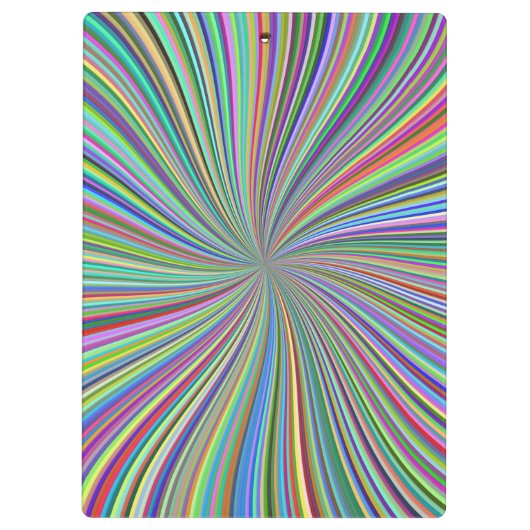 Energetische kleurrijke Ribbon Sunburst Klembord (Achterkant)