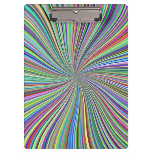 Energetische kleurrijke Ribbon Sunburst Klembord (Voorkant)