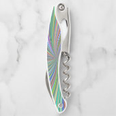 Energetische kleurrijke Ribbon Sunburst Kurkentrekker (Achterkant)