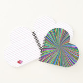 Energetische kleurrijke Ribbon Sunburst Notitieboek (Binnen)