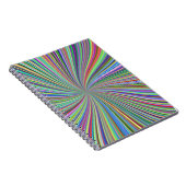 Energetische kleurrijke Ribbon Sunburst Notitieboek (Rechterzijde)