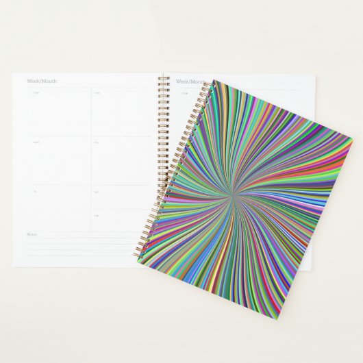 Energetische kleurrijke Ribbon Sunburst Planner (Display)