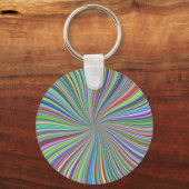 Energetische kleurrijke Ribbon Sunburst Sleutelhanger (Voorkant)
