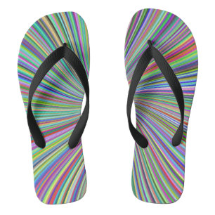 Energetische kleurrijke Ribbon Sunburst Teenslippers