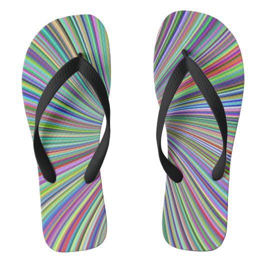 Energetische kleurrijke Ribbon Sunburst Teenslippers (Voetbed)