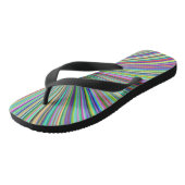 Energetische kleurrijke Ribbon Sunburst Teenslippers (Schuin)