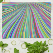 Energetische kleurrijke Ribbon Sunburst Theedoek (Gevouwen)