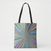 Energetische kleurrijke Ribbon Sunburst Tote Bag (Voorkant)