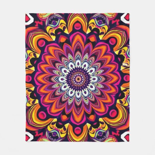Energetische Mandala Fleece Deken (Voorkant)