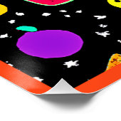 Energetische neon fruit dans perfect poster (Hoek)
