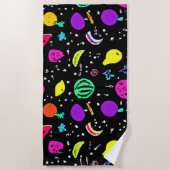 Energetische neon fruit dans strandlaken (Voorkant)