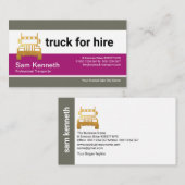 Energetische Retro Paarse Grey Column Trucker Visitekaartje (Voorkant / Achterkant)