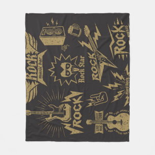 Energetische rock muziek essentie fleece deken