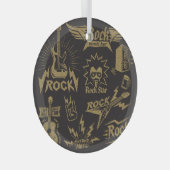 Energetische rock muziek essentie glas ornament (Voorkant Rechts)