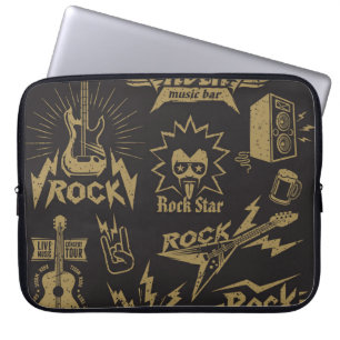Energetische rock muziek essentie laptop sleeve