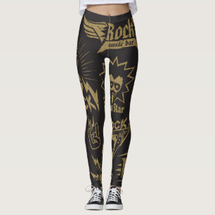Energetische rock muziek essentie leggings