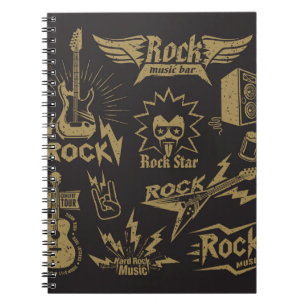 Energetische rock muziek essentie notitieboek