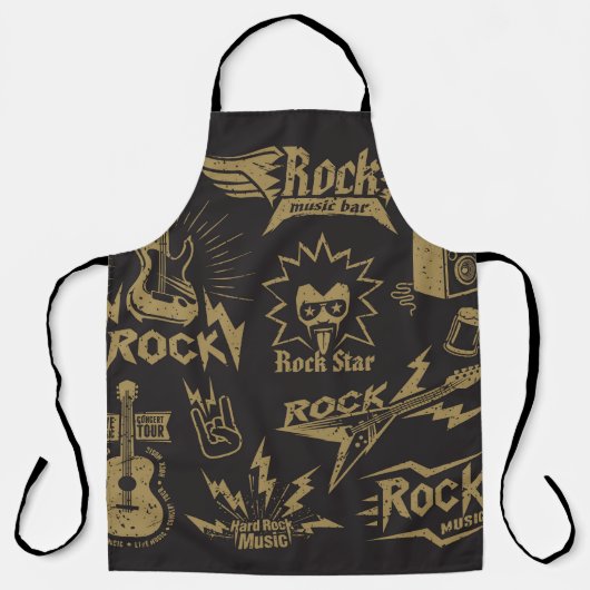 Energetische rock muziek essentie schort (Voorkant)