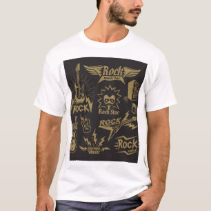 Energetische rock muziek essentie t-shirt