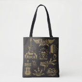 Energetische rock muziek essentie tote bag (Voorkant)