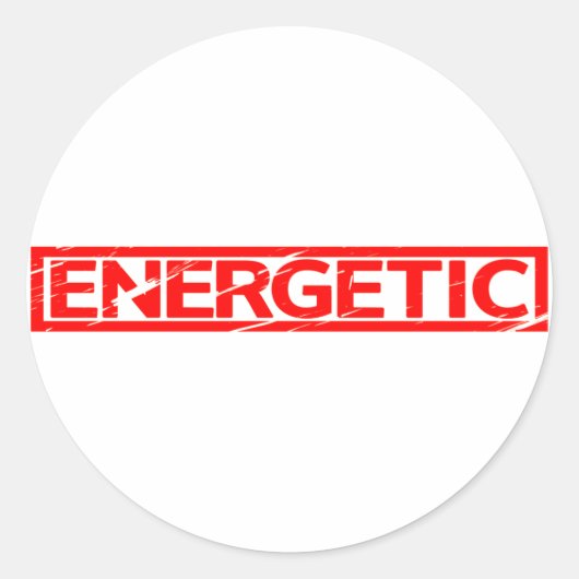 Energetische Stamp Ronde Sticker (Voorkant)